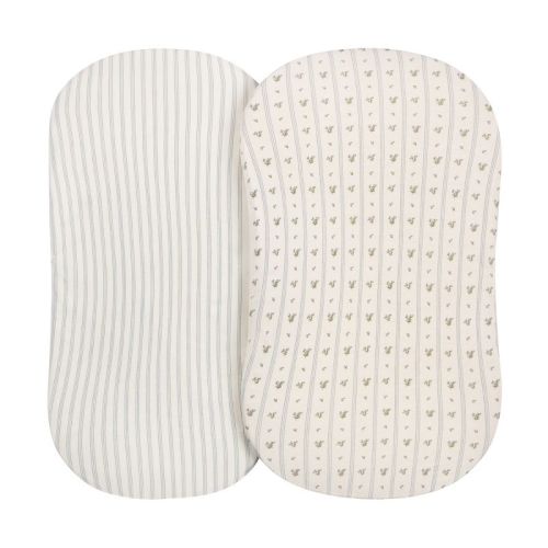 Ely's & Co. Baby Fitted Bassinet Sheet 100% Combed Jersey Cotton for Baby Boy 2 Pack