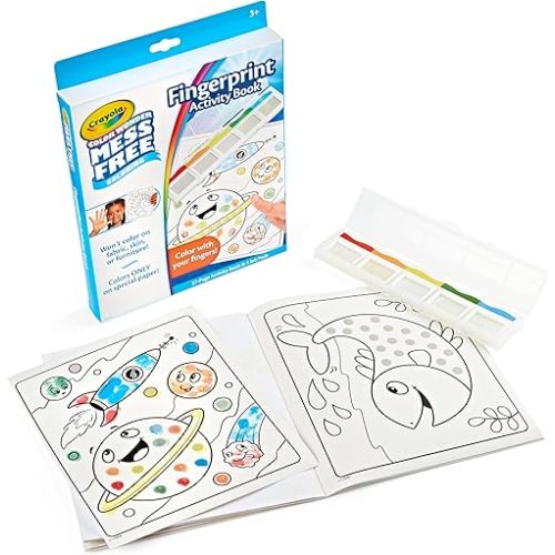 Crayola Color Wonder Mess Free Fingerprint Activity Book, Finger Painting Alternative, Arts & Crafts Gift for Kids Ages 3+