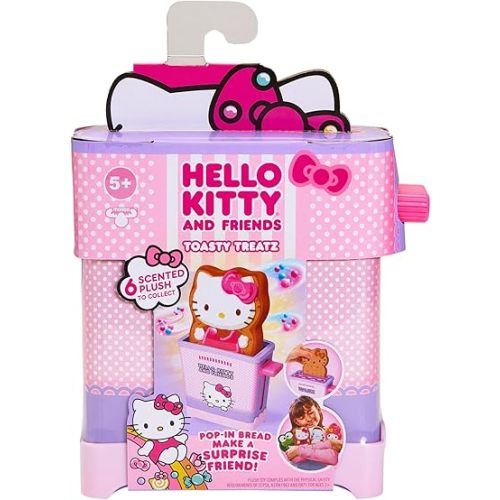 Hello Kitty and Friends Toasty Treatz Toaster | Squishy, Scented Plush Surprise | Pop-in-Bread, Pop-up Plush | 6 Collectible Characters