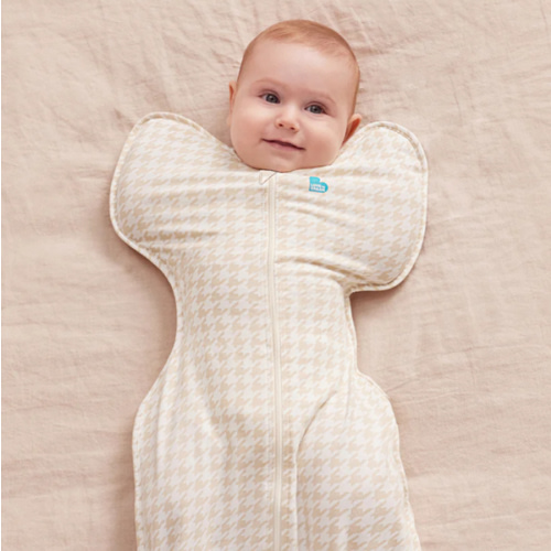 Swaddle Up™ 1.0 TOG Cotton Tan Houndstooth