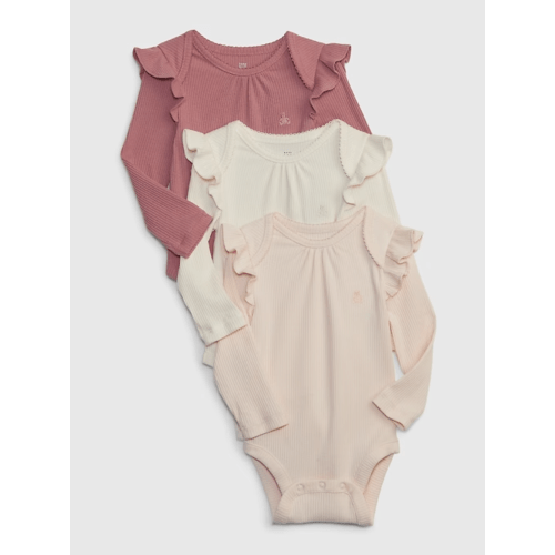 Baby First Favorites TinyRib Bodysuit (3-Pack) in barely pink, size: 0-3 M