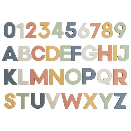 mushie Foam Letters & Numbers Bath Play Set (Sol) | 26 Pieces for Ages 3 Years+ | Floating Foam for Kids and Toddlers