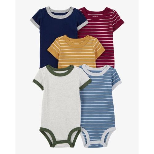 Baby 5-Pack Striped Short-Sleeve Bodysuits - Carter's | Carter's
