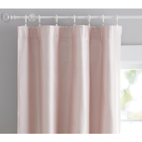 Monique Lhuillier Silk Blackout Curtain Panel - Set of 2 - 44 x 63" - Blush