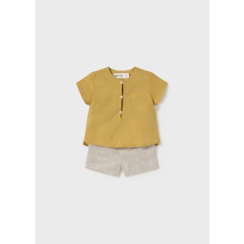 Newborn Shorts and Linen Shirt Set
