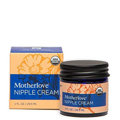 Motherlove Nipple Cream (1oz) Organic Lanolin-Free Herbal Salve For Breastfeeding—Soothe Nursing Nipples & Use as a Pump Lubricant—No Need to Remove Prior to Pumping or Nursing—Non-GMO, Cruelty-Free - 1 Fl Oz (Pack of 1)