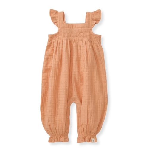 Dotted Muslin Baby Girl Jumpsuit - 6-9M