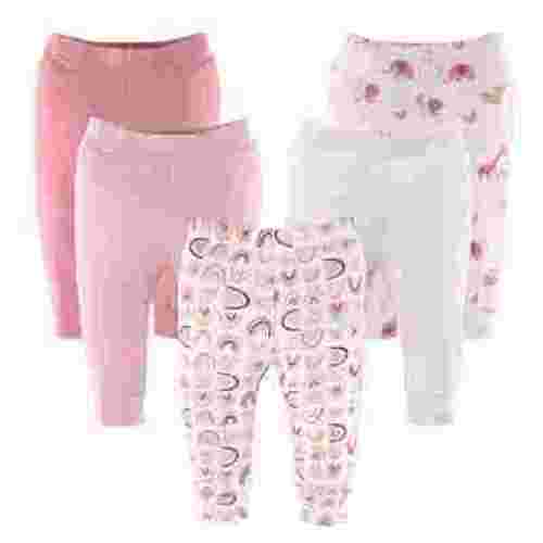 The Peanutshell Baby Girl Pants, 5-Pack, Rainbow Safari