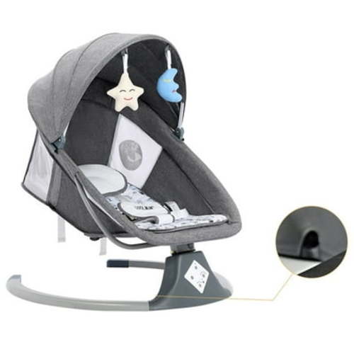 G TALECO GEAR Baby Swings for Infants, Baby Bouncer and Rocking Chair with Bluetooth Music and Remote Control, Baby Electric Swing for 0-12 Newborn Boys and Girls, Gray