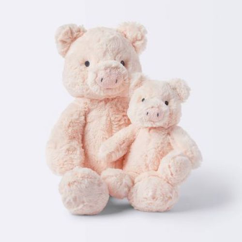 Pig Plush Animal With Mini Plush Pig Stuffed Animal Toy - Pink - 2pc - Cloud Island™