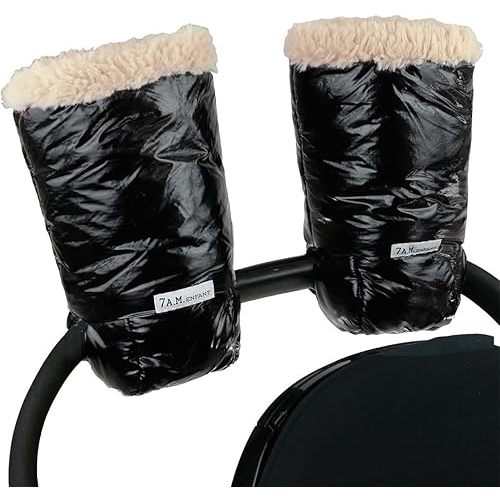 7AM Enfant Stroller Warmmuffs - Adjustable Sizing Stroller Mittens for Cold Weather, Water Repellent, Cozy & Warm Stroller Gloves Hand Muffs for Parents | (One Size) Winter Stroller Accessories