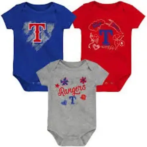 Texas Rangers Fanatics Infant Fan Pennant 3-Pack Bodysuit Set - Google Search
