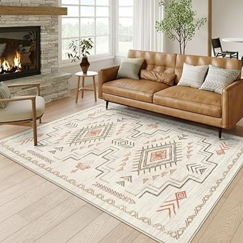 STARUIA Area Rug 5x7 Moroccan Western Aztec Tribal for Living Room Bedroom Dining Room