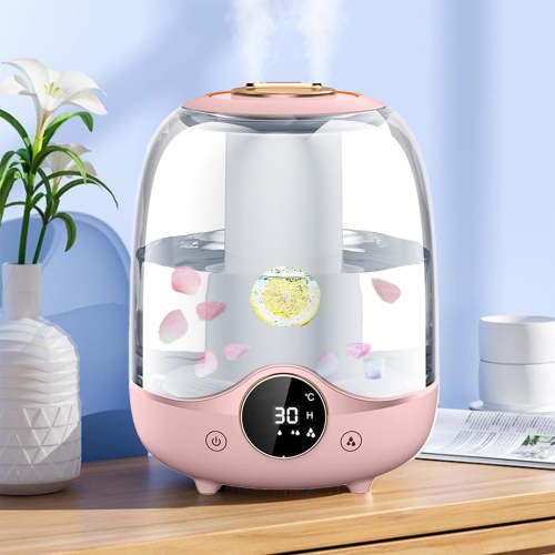 WJSXC 3LHumidifiers for Bedroom Top Cool Mist Essential Oil Diffuser Humidifiers for Family Plants Nursery Humidifier for Large Room Last Up To 10Hours Colorful Light Pink