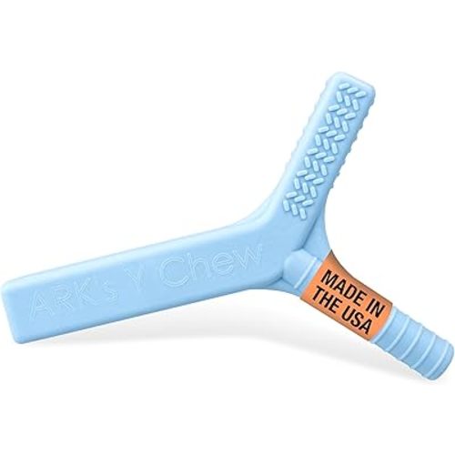 ARK Y-Chew® Sensory Chew - Oral Motor Fidget for Kids & Adults with Autism, ADHD, SPD, Anxiety - Helps with Focus and Self-Regulation - Standard Softness - Light Blue