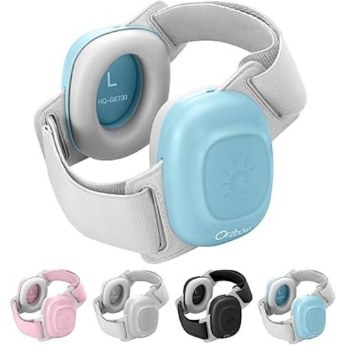 Orzbow Baby Headphones for Noise, Baby Ear Muffs Noise Protection for Newborn Toddler 3-48 Months - CE & ANSI Certified, Adjustable Infant Ear Protection for Travel Sleep, 25dB Sound Reduction, Blue