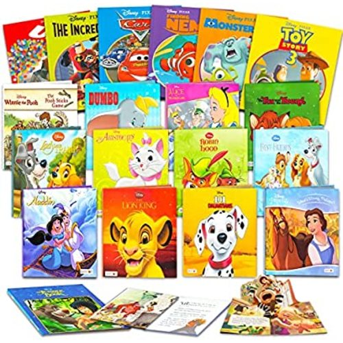18 Bulk Books for Kids Toddlers -- Assortment Includes 18 Disney Books Bedtime Stories, Hardcover (No Duplicates)