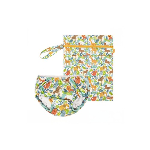 Adjustable Swim Diaper Set, 3-6M