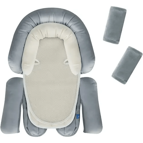COOLBEBE Upgraded 3-in-1 Babybody Support & Strap Covers Set for Newborn Infant - Extra Soft Car Seat Insert Cushion Pad, Perfect for Carseats, Strollers, Swing