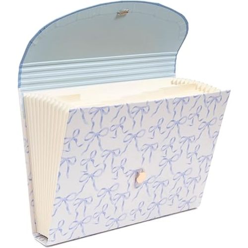 U Brands 13-Pocket Accordion File Organizer, Letter Size, Expandable File Folder Folder (Charming Coquette)