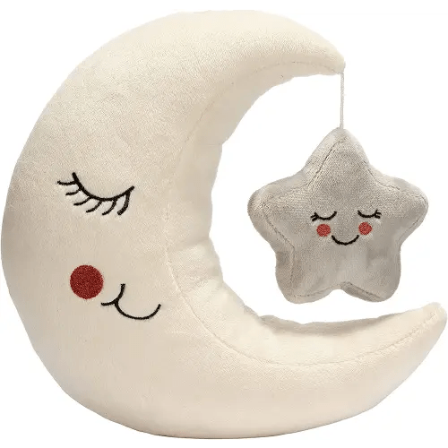 Lambs & Ivy Goodnight Moon and Star Plush Stuffed Toy - Cream/Gray
