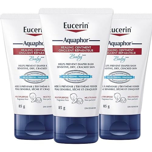 EUCERIN AQUAPHOR Baby Healing Ointment for Baby's Sensitive Skin| 85g - Pack of 3|Multi-purpose | Non-Comedogenic | Fragrance-free| Non-Greasy Healing Ointment | Recommended by U.S. Pediatricians