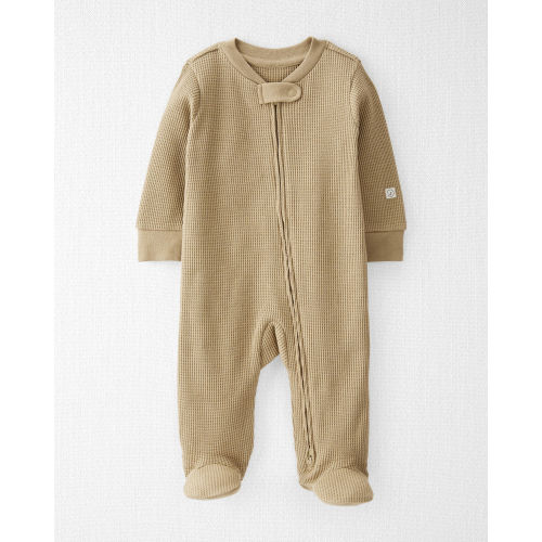 Baby Organic Cotton Waffle Knit Sleep & Play Pajamas