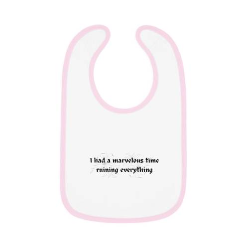 Folklore Lyrics Baby Contrast Trim Jersey Bib Newborn Gift Funny Last Great American Dynasty