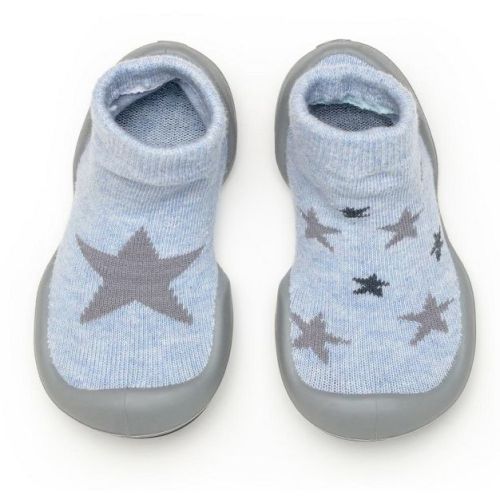 Komuello Baby Shoes - Twinkle Twinkle Heather Blue Size 6-12m