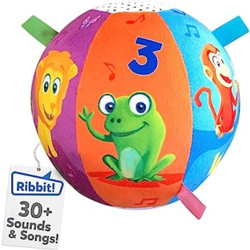 Move2Play, Toddler & Baby Ball with Music and Sound Effects, Baby Toy for 6 to 12 Months, Boy and Girl 1 Year Old Birthday Gift