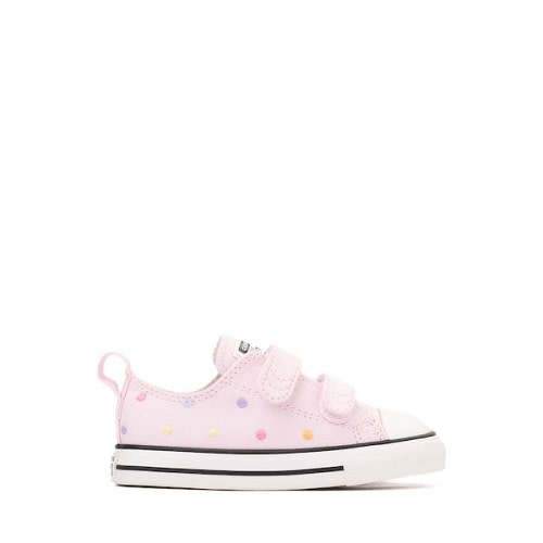 Converse Chuck Taylor All Star 2V Low-Top Sneaker - Baby / Toddler - Pink / Polka Dots