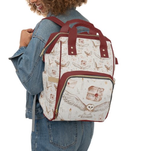 Magical owl wizard Themed Nursery Diaper bag backpack for newborns, mail delivery bag for babies, expecting moms, baby shower gift