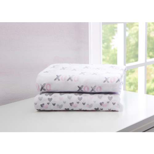 Hearts N Kisses Fitted Crib Sheets - 2 Pack