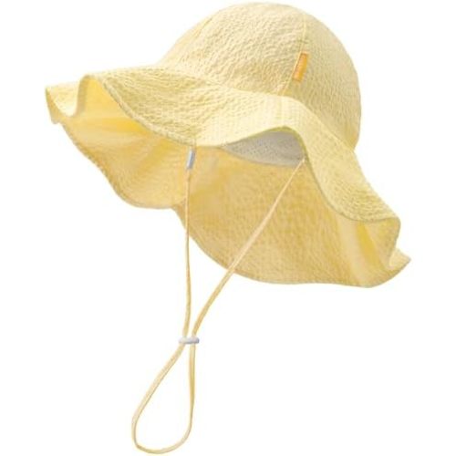 HONGTEYA Baby Sun Hat Toddler Girl Beach Hat Adjustable Outdoor Summer Hat UPF 50+ Sun Protection Wide Brim Infant Kids