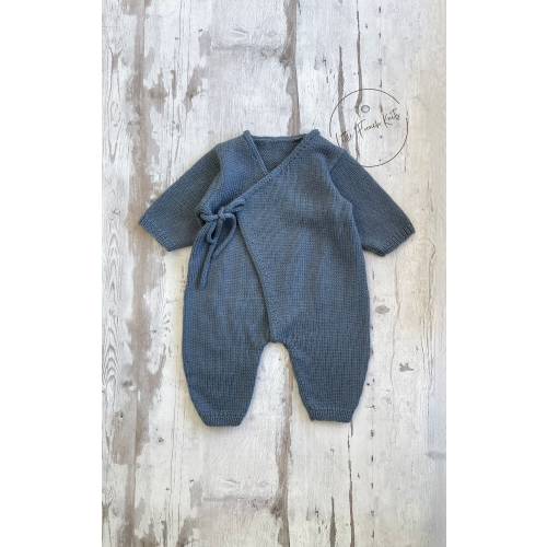 Knitting Pattern Baby Wool Kimono Jumpsuit Instructions in French PDF Sizes Newborn to 18 months