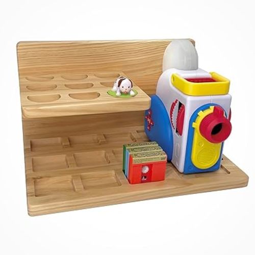 Storage Shelf with Little Tikes for Story Dream Machine Books Starter Set, Wall Display Stand for Story Books, Character and Machine, Only Shelves and Screws