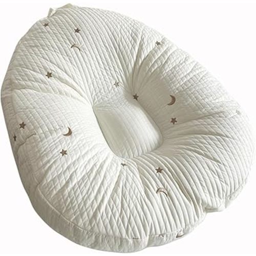 EFELIM Large Nest Sleeper Pillow with Cotton Cover, Skin Friendly Lounger Pillow Multifunctional Soft Floor Lounger Pillow Baby Shower (Silvery, 23.6x29.5inch)