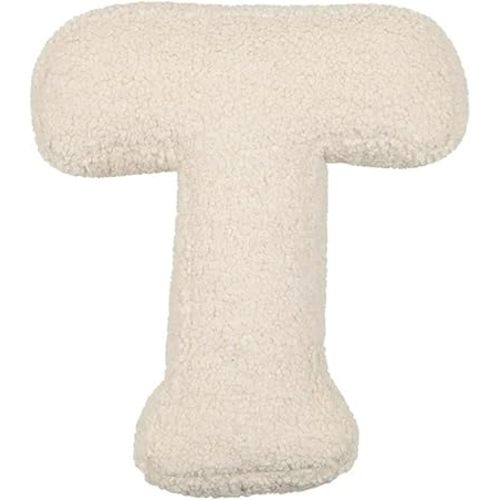 Letter Plush Pillow, Letter Hugging Throw Pillows, Decorative Initial Letter Shaped Throw Pillows for Bed Couch, Letter Pillows English Alphabet A to Z for Sofa Bedroom Living Room (T)