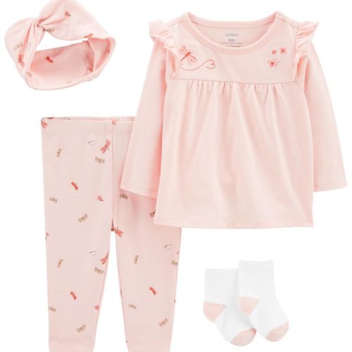 Pink Baby 4-Pack Top and Leggings Set | Carter’s Oshkosh Canada