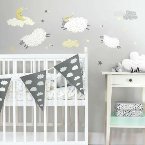 Roommates Counting Sheep Peel And Stick Wall Decal