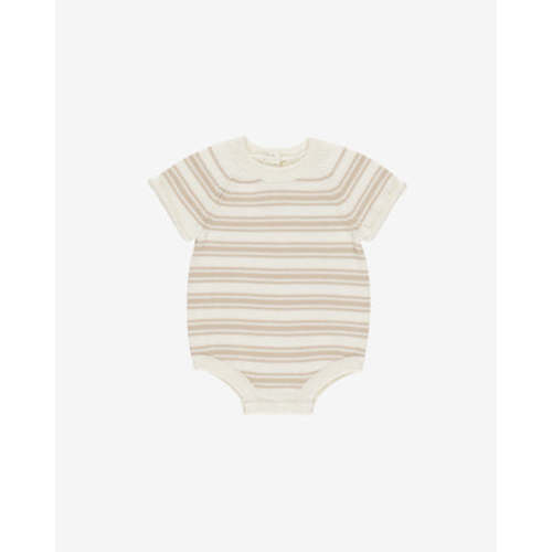 Rowan Romper || Oat Knit Stripe