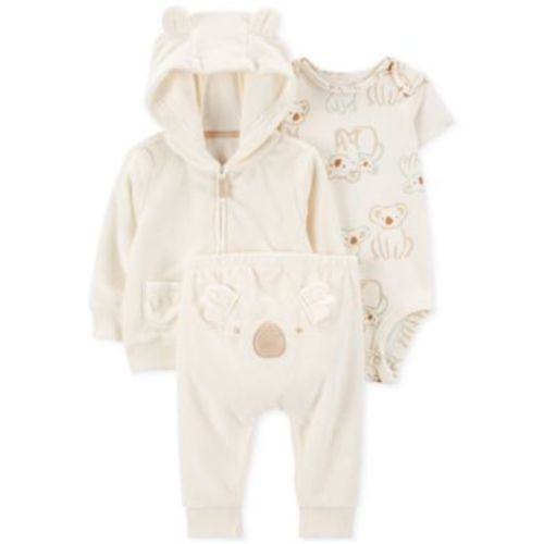 Baby Koala Little Hooded Jacket, Bodysuit & Pants, 3 Piece Set