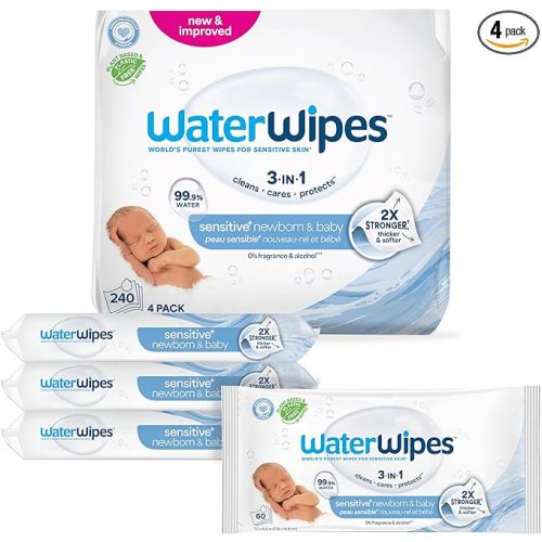 WaterWipes Original Baby Wipes Unscented Hypoallergenic for Sensitive Skin