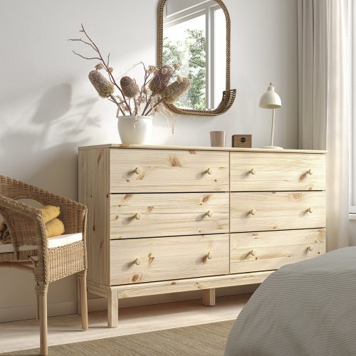 TARVA 6-drawer dresser - pine 59 1/2x36 1/4 "