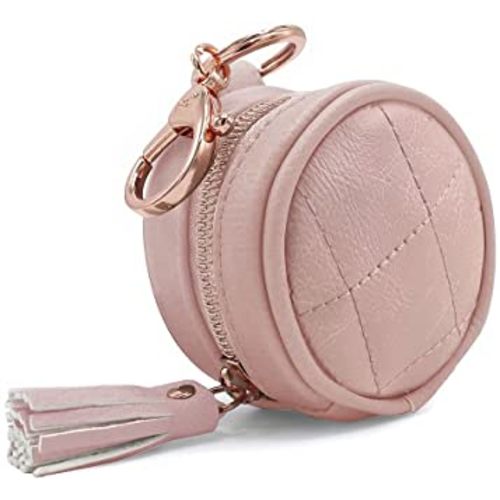Itzy Ritzy Pacifier Case with Clip - Pacifier Charm Pod Includes Clasp to Easily Attach to a Diaper Bag or Purse; Measures 2.5" in Diameter and Holds 2 Pacifiers, Blush