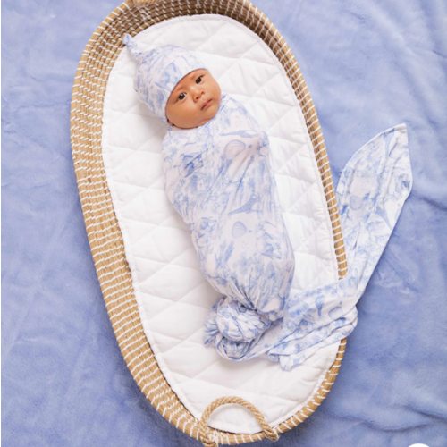 Sweet Safari Swaddle & Beanie Set