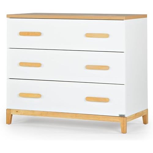 dadada LaLa 3 Drawer Dresser for Nursery - Modern Design, Deep Drawers, Baby-Safe Finish, Anti-Tip Safety, Durable Construction, Maximum Storage for Small Spaces, 39” Wide. (Little 3-Drawer)