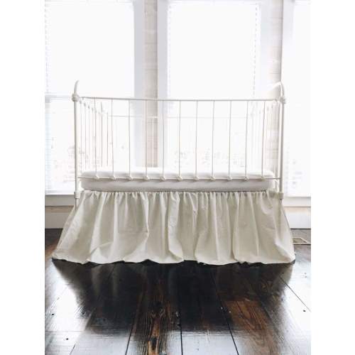 Porcelain Farmhouse Crib Skirt | High Cotton Textile
