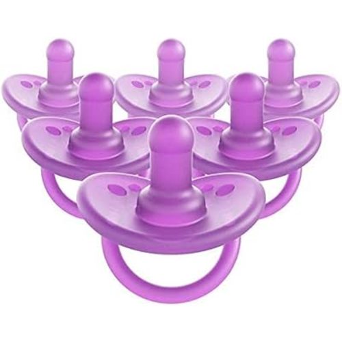 Evenflo Balance + Cylindrical Pacifier (0 Months+, 6pk, Purple)
