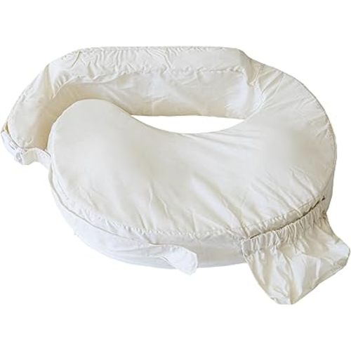 My Brest Friend Organic Cotton Deluxe Nursing Pillow Cover - Slipcovers For Baby - Adjustable Fit, Easy Care, Durable - Original Nursing Pillow Not Included, Organic Cream